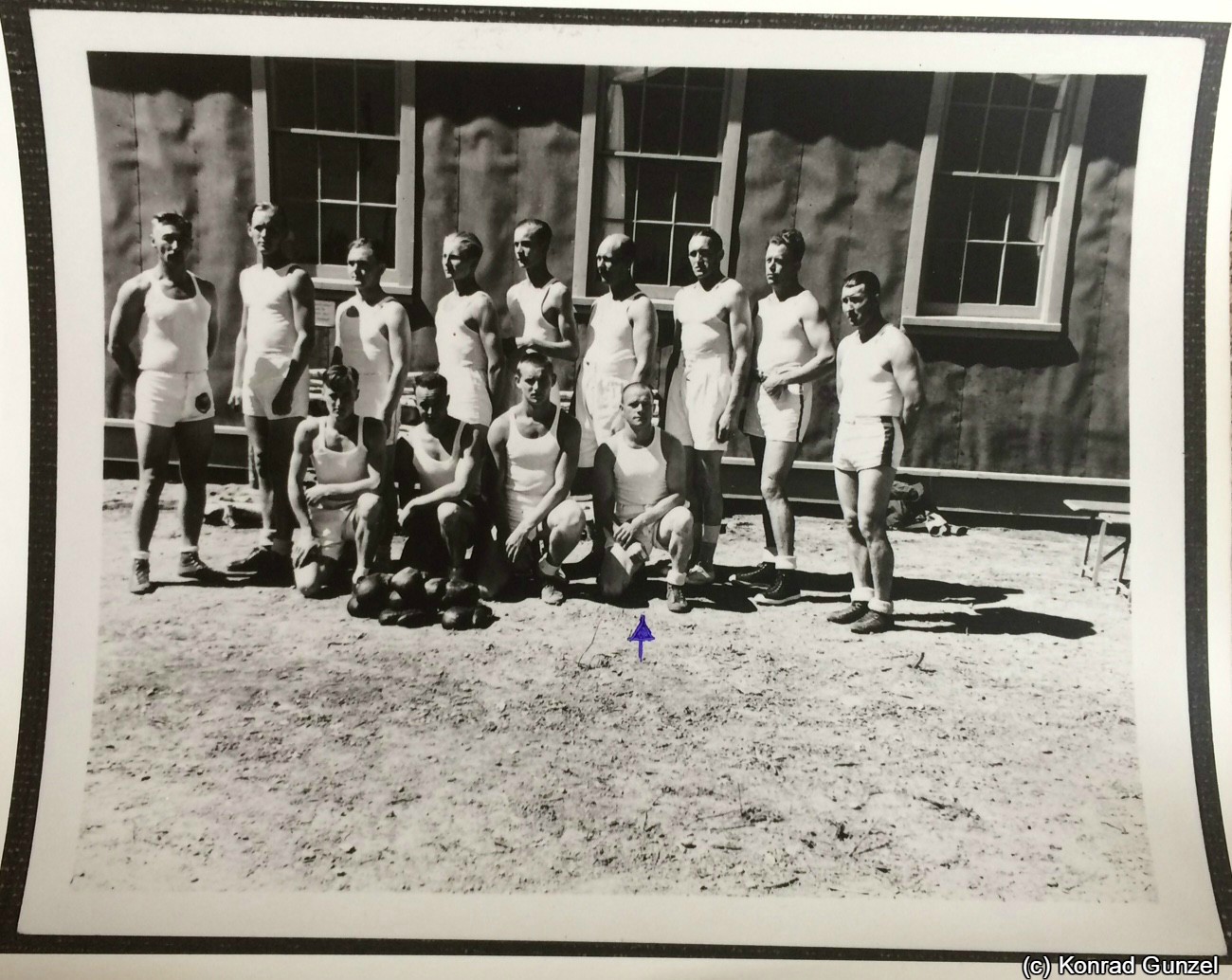 Kurt Gunzel and his PoWs boxing team